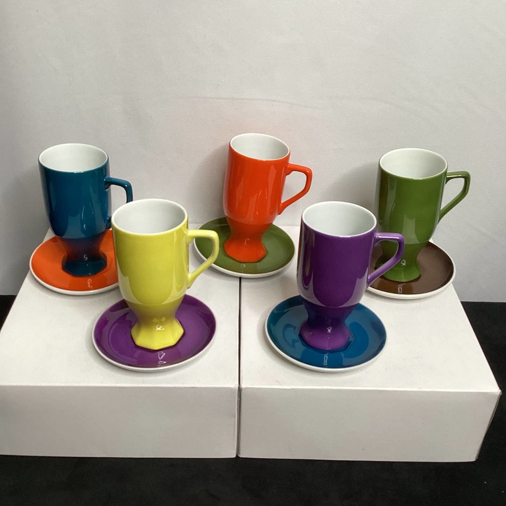 Vintage Irish Coffee / Espresso Cups & Saucers  set of five